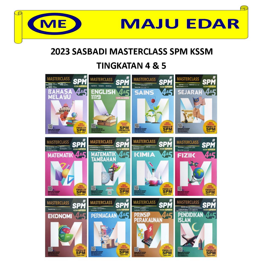 2023 Sasbadi Masterclass Spm Tingkatan 4and5 Form 4and5 Kssm Shopee Malaysia