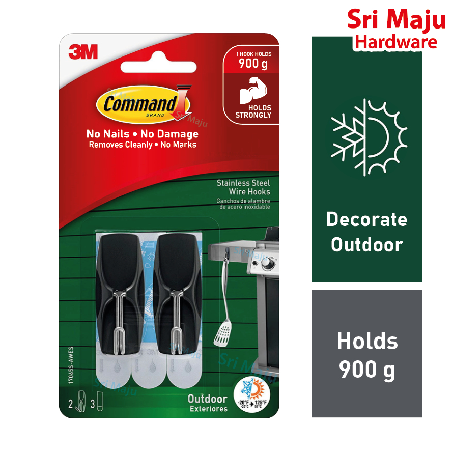 MAJU 3M Command 17065SAWES Outdoor Weather Proof Stainless Steel Wire