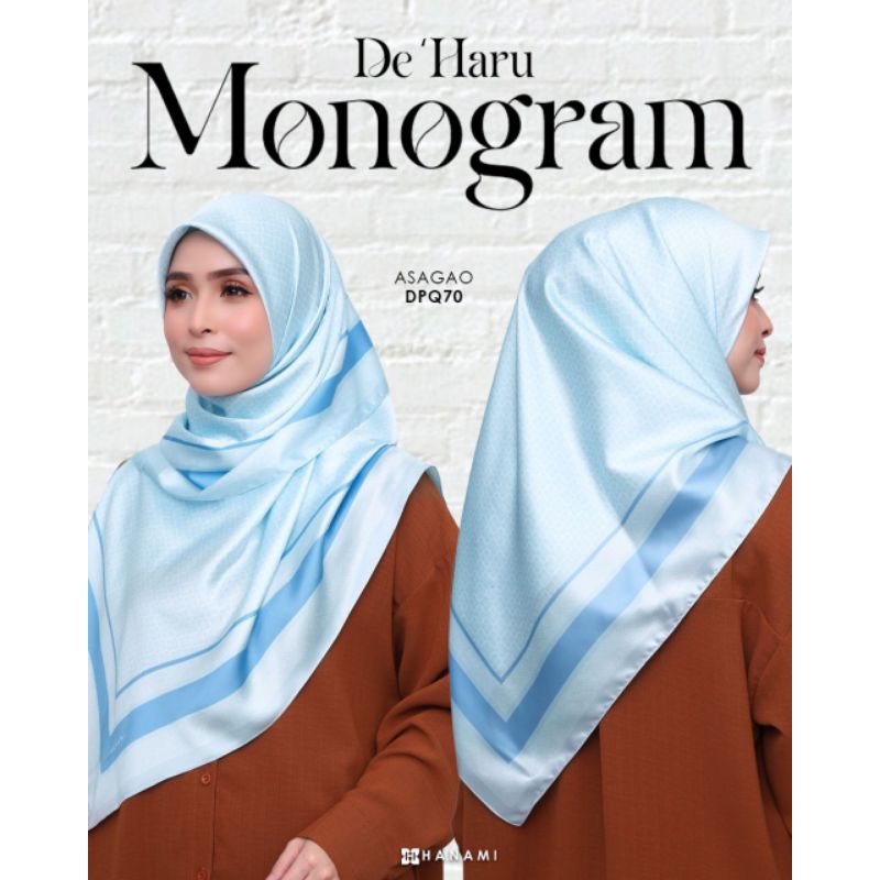 💥 READY STOK 💥 BAWAL SATIN SQUARE Monogram By Hijabs Hanami 💥 | Shopee ...