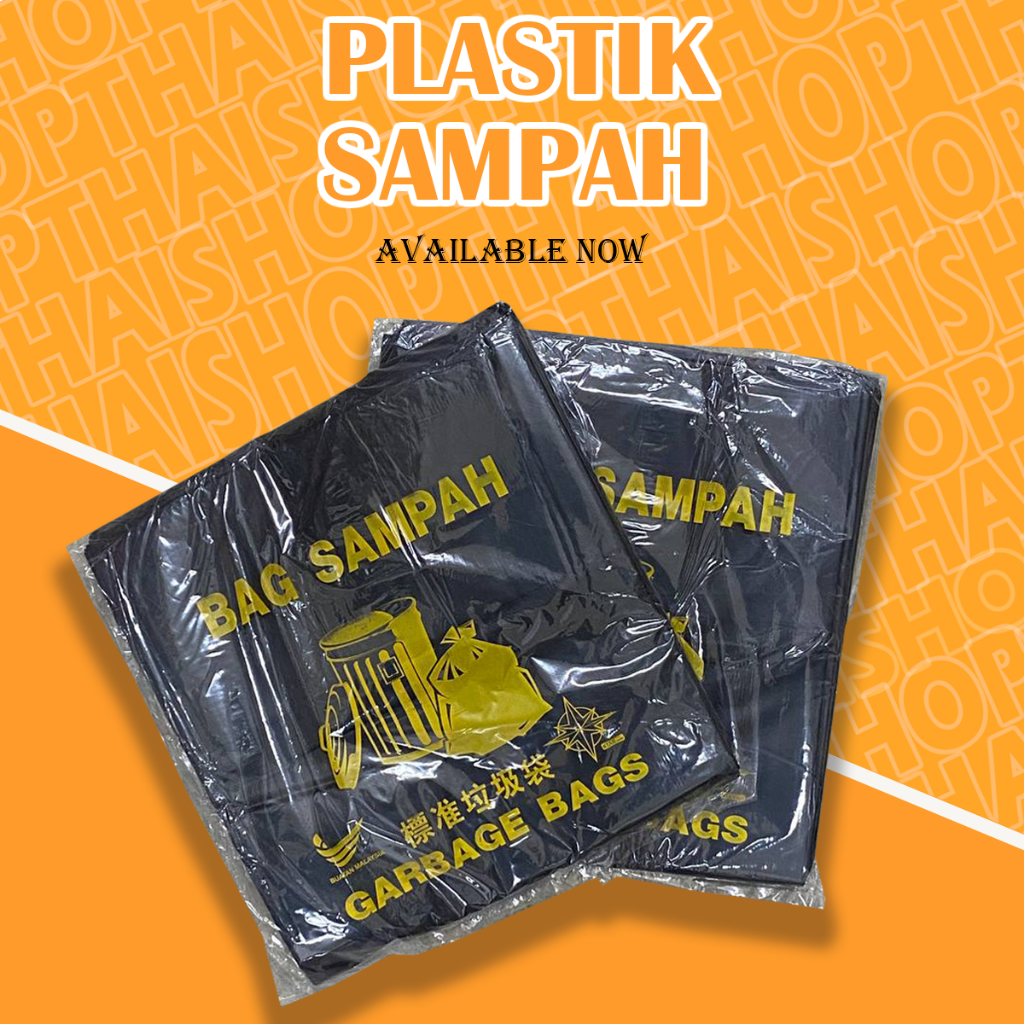 Plastik Beg Sampah 33x43 Tebal Heavy Duty Garbage Bag Rubbish Bag 10pcs ...