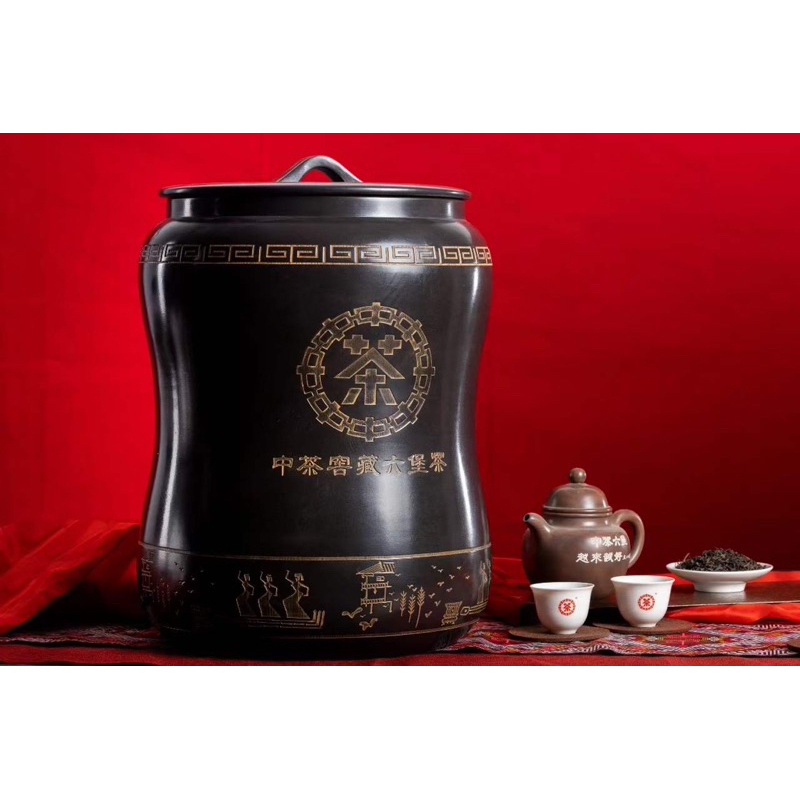 中茶2023年五周年庆封坛广西梧州六堡茶黑茶罐装散茶5000克茶叶| Shopee