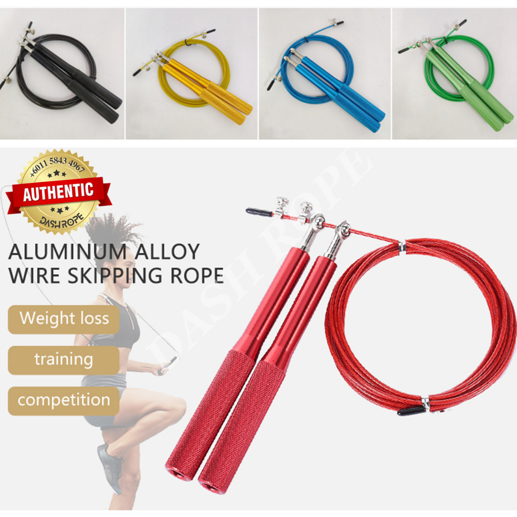 DASHROPE 2.5mm PU Steel Wire Cable Jump Rope Skipping Ropes Bearing ...