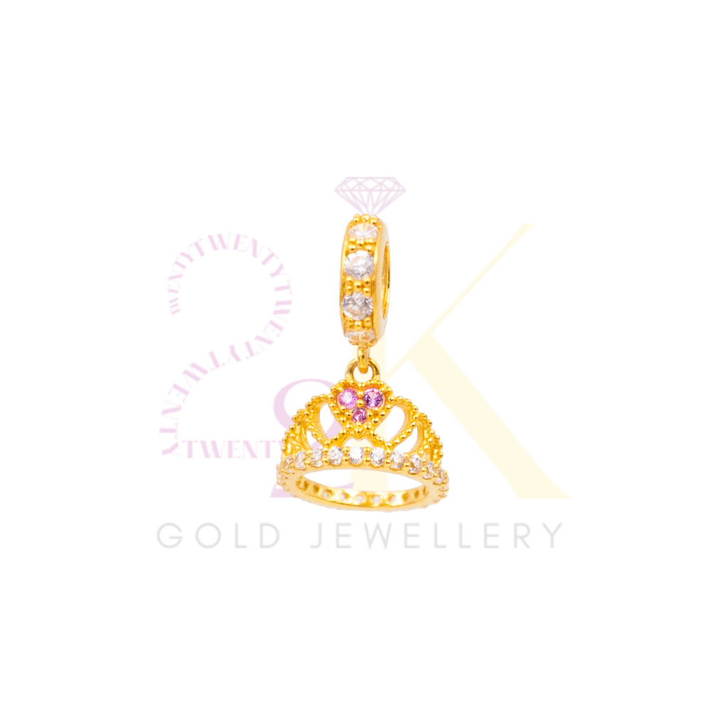 916/22K Pink Heart Tiara Pendant (22K Gold Jewellery) Shopee Malaysia