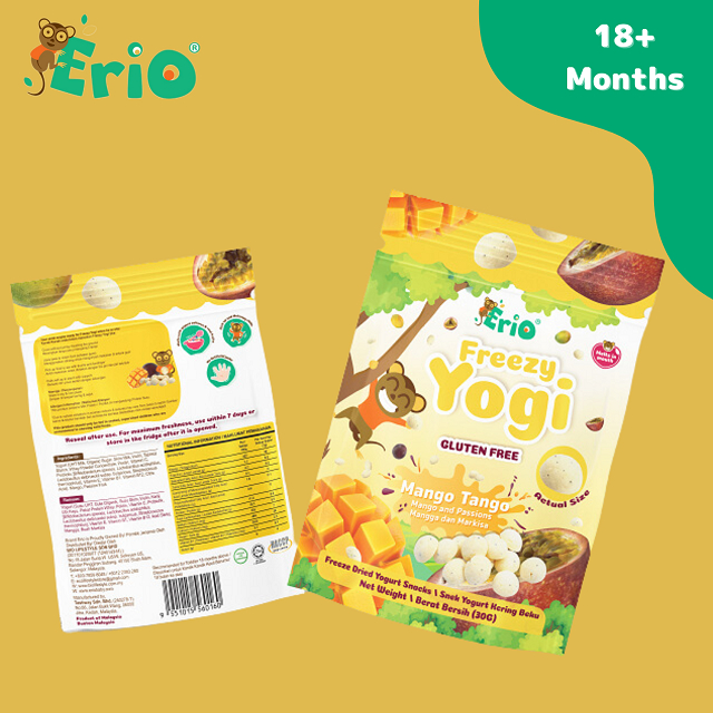 Erio Freezy Yogi Freeze Dried Yogurt Snacks Mango Tango (30g) | Shopee ...