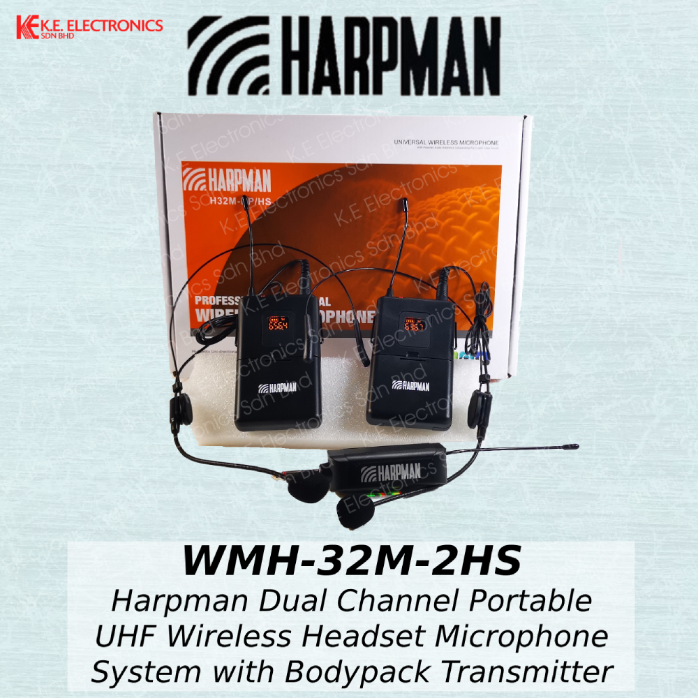 Harpman H M Bp Hs Dual Channel Portable Uhf Wireless Headset