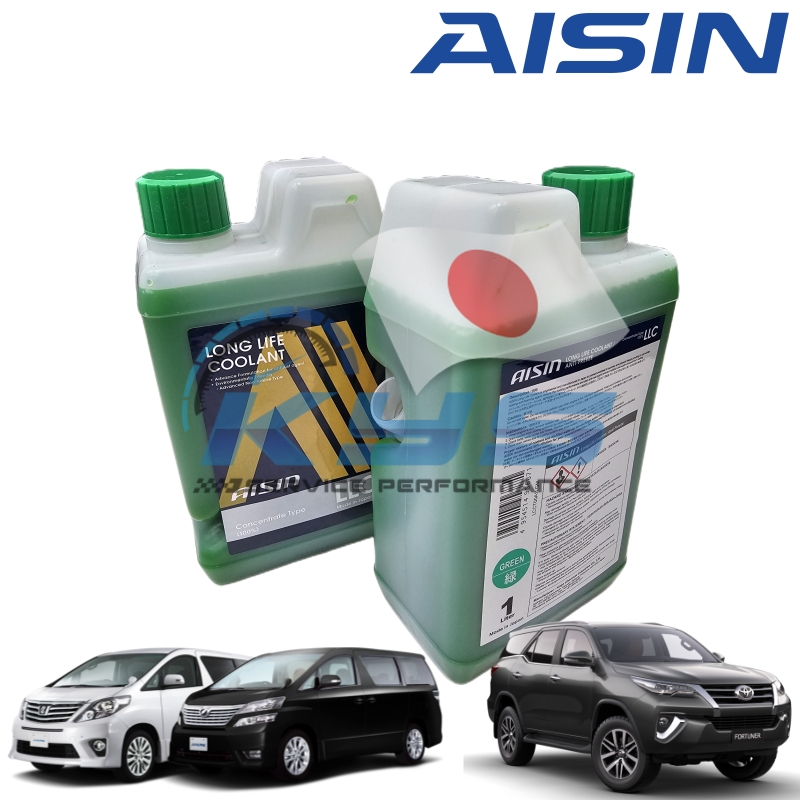 AISIN Japan 1L LONG LIFE COOLANT Hijau Biru # TOYOTA VIOS,CAMRY,ALTIS ...