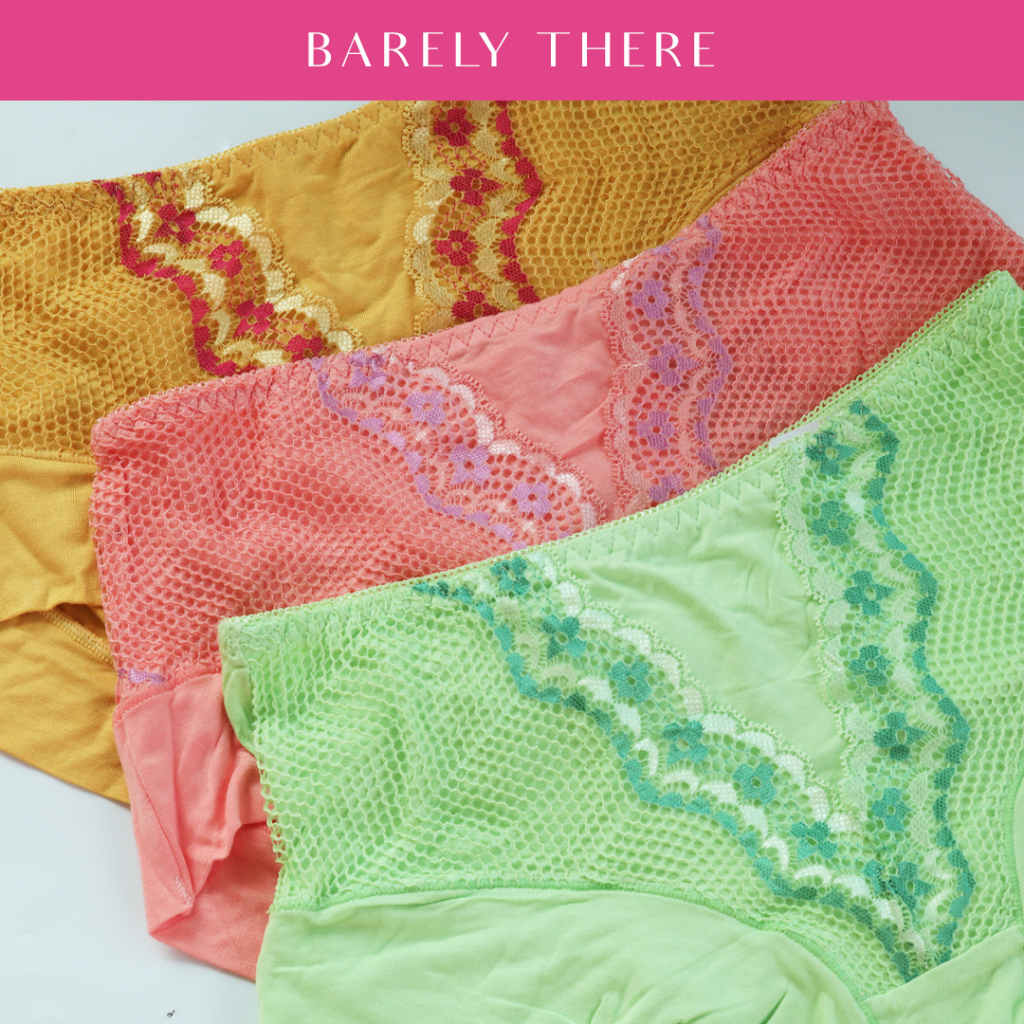 Barely There 100 Cotton Premium Ultra Comfort Transparent Lace Panty