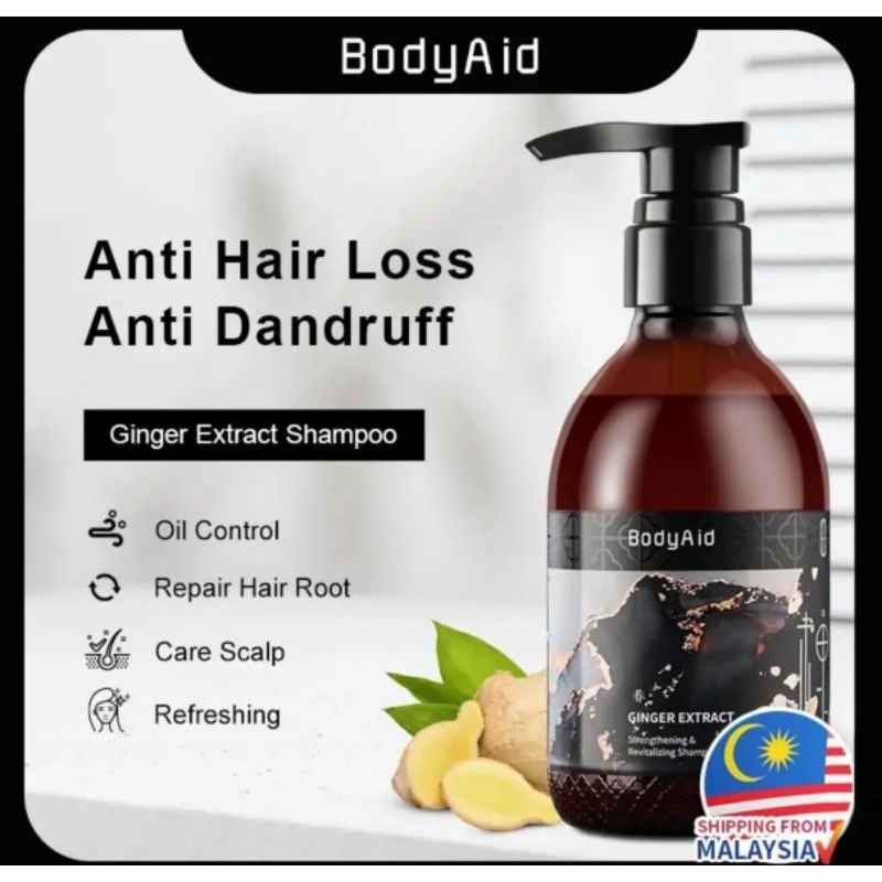 BodyAid Anti-Hair Loss Ginger Extract Shampoo 330ML