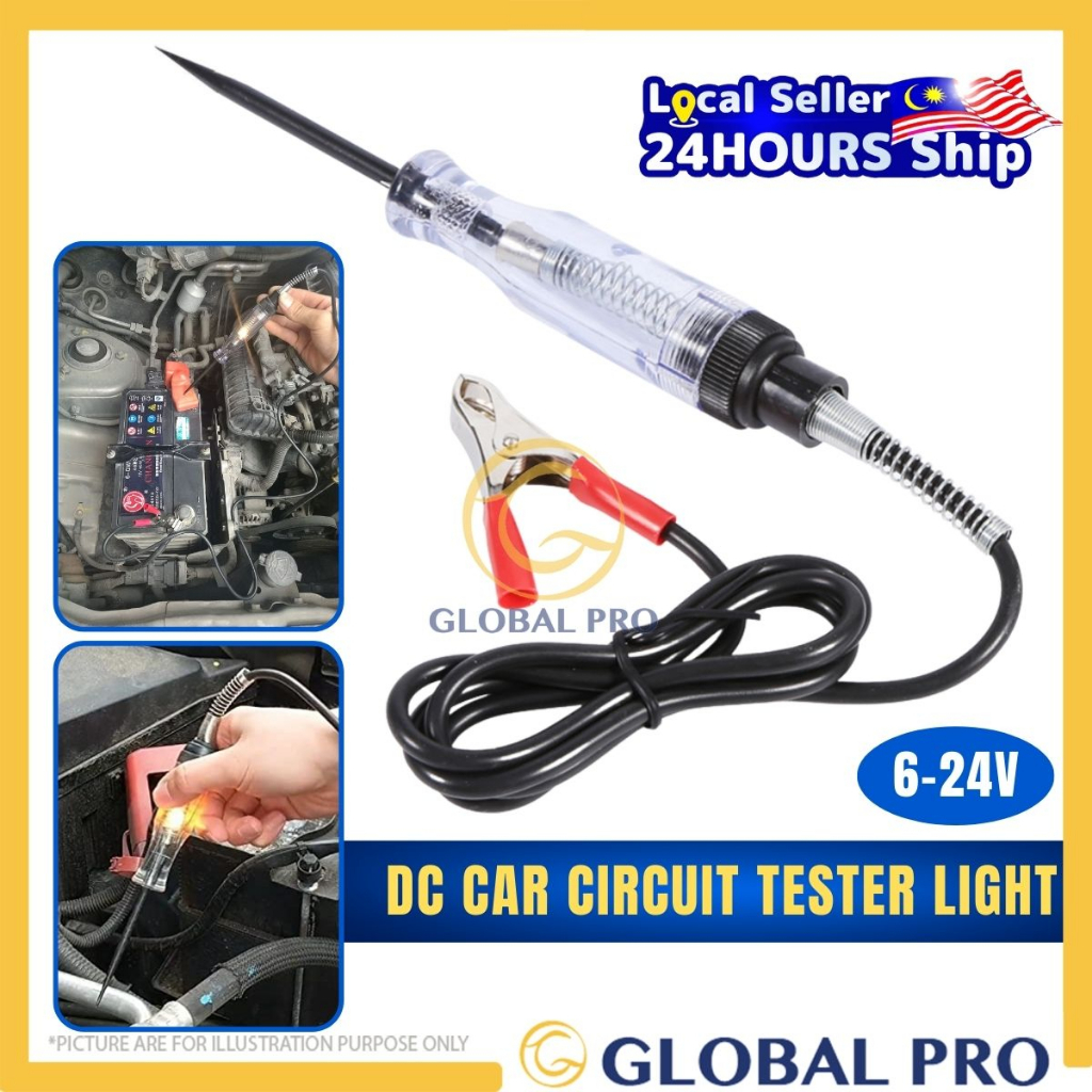 DC 6-24V Automotive Circuit Tester Car Tester Fuses And Light Socket ...