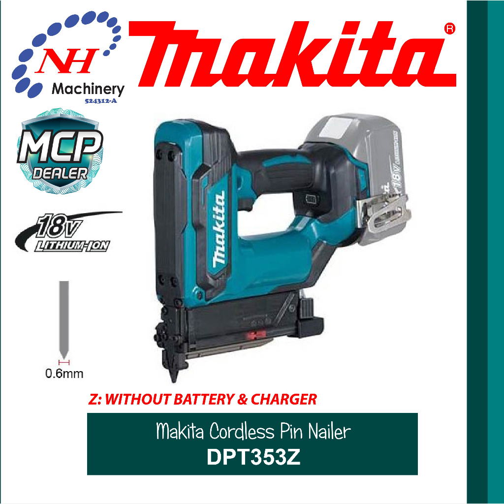 Makita dpt353z pin nailer hot sale
