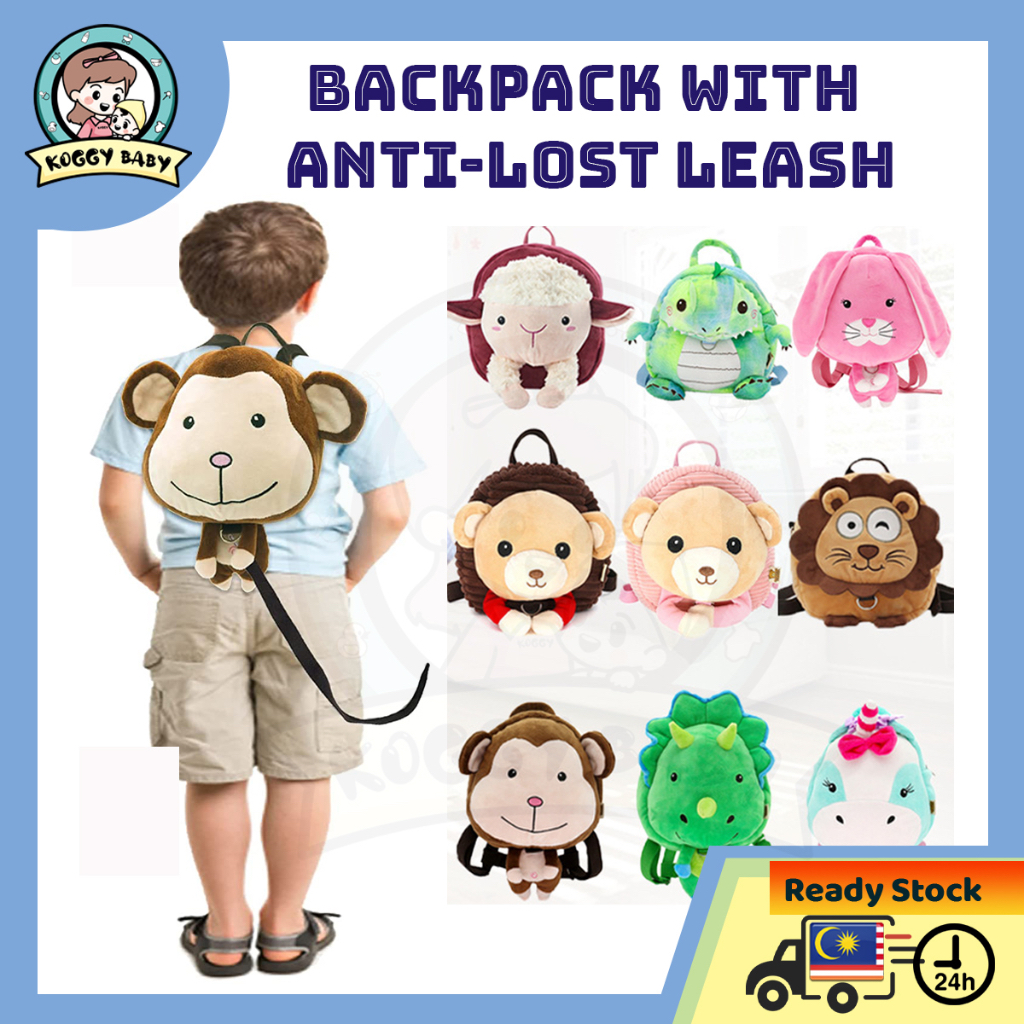 KOGGY Backpack Leash for Toddlers with Anti Lost Wrist Link, Cute 3D