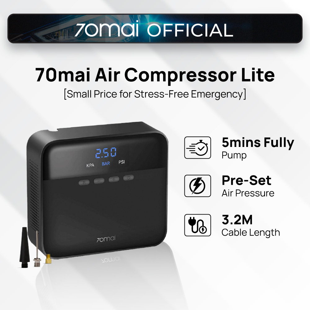 70mai Portable Air Compressor Lite Tyre Air Pump Tire Small Compact ...