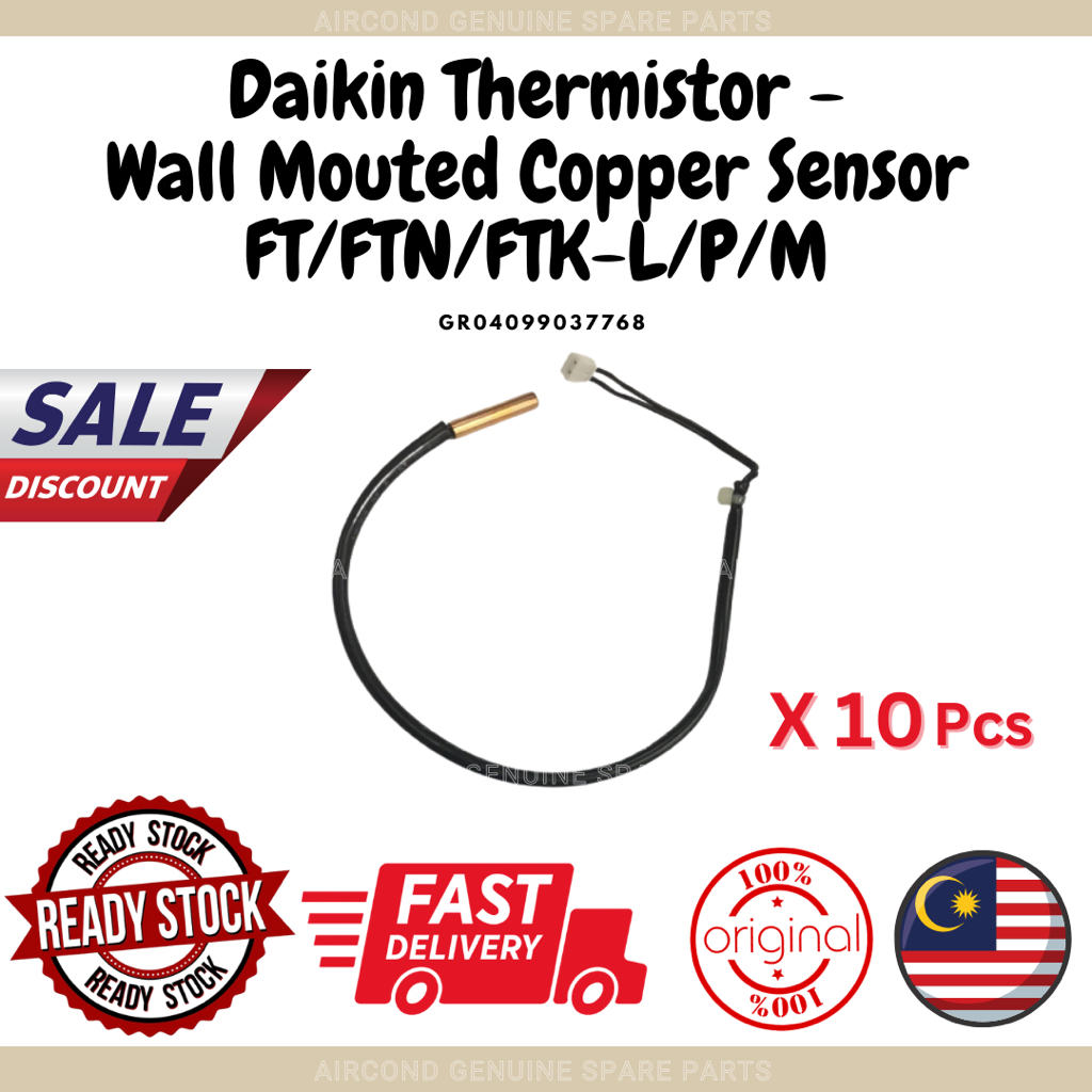 Daikin Genuine Part Thermistor Copper Coil Sensor Wall Mounted Common