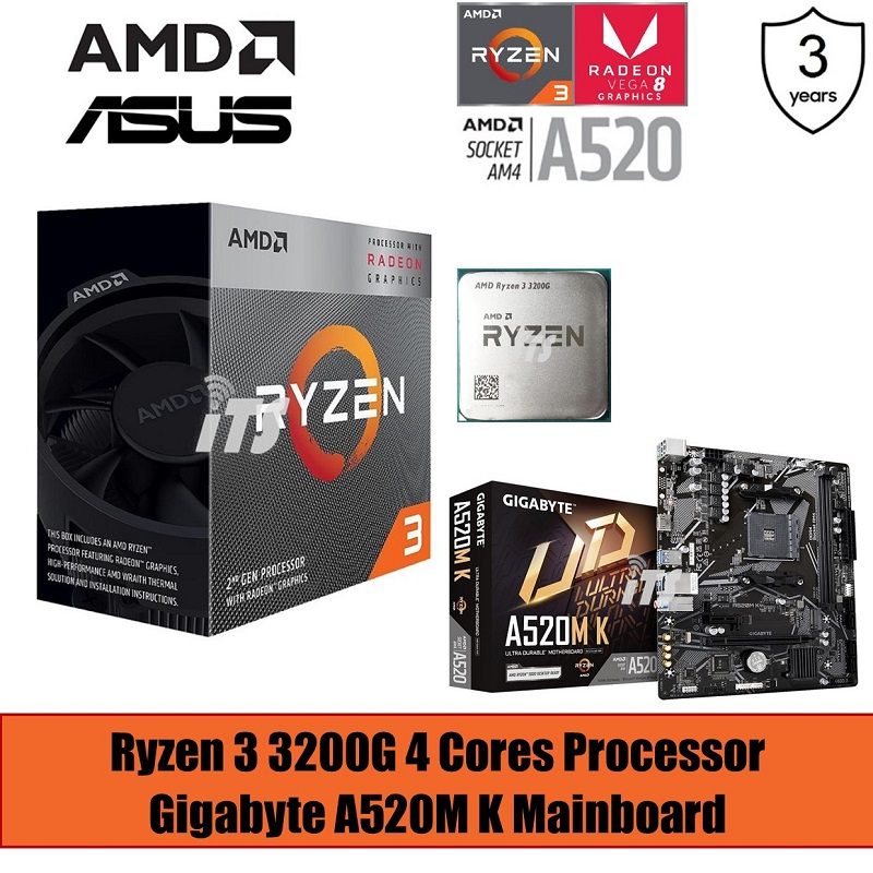 Ryzen 3 3200g online a520