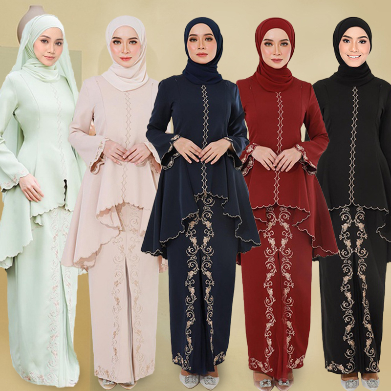 La Sulam Baju Kurung Moden Sareema Kebaya Muslimah Premium Crepe Nikah