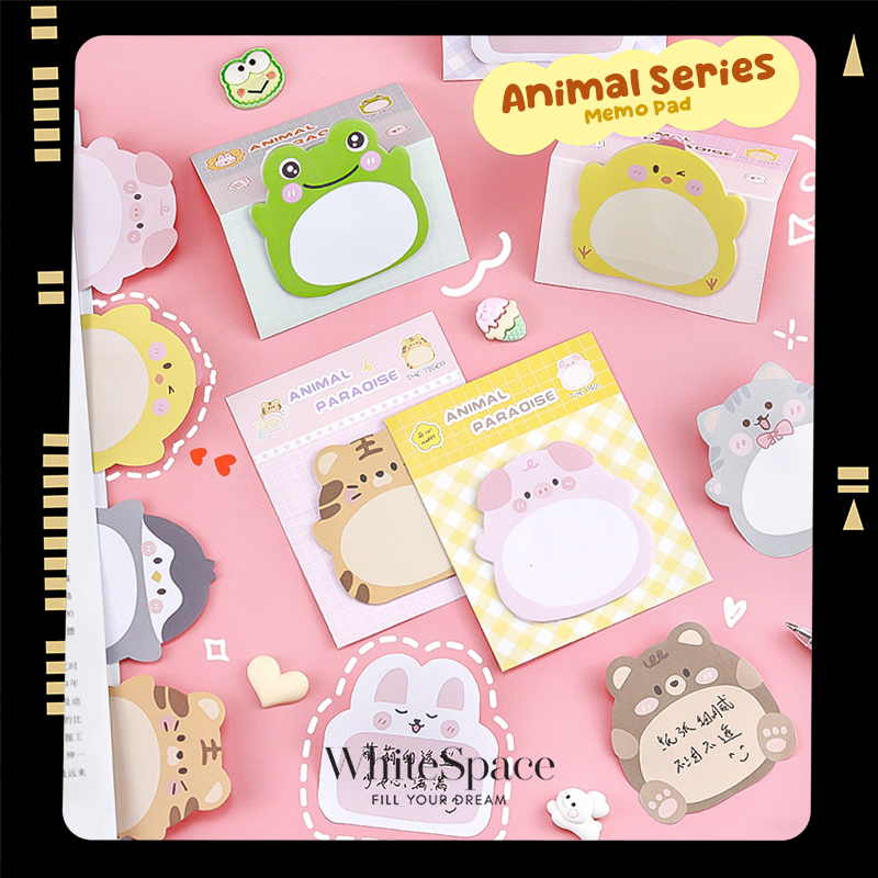 Whitespace Cute Animal Memo Pad Standable Cheap Cartoon Sticky Notes ...