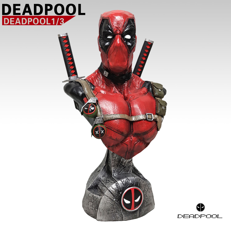 Resin 1/3 Deadpool Bust Statue Figure X-men Marvel Mutant Birthday ...