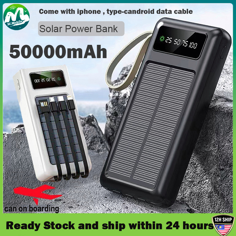 y90 Solar Powerbank 50000mAh PD22.5w Outdoor Solar Energy External ...