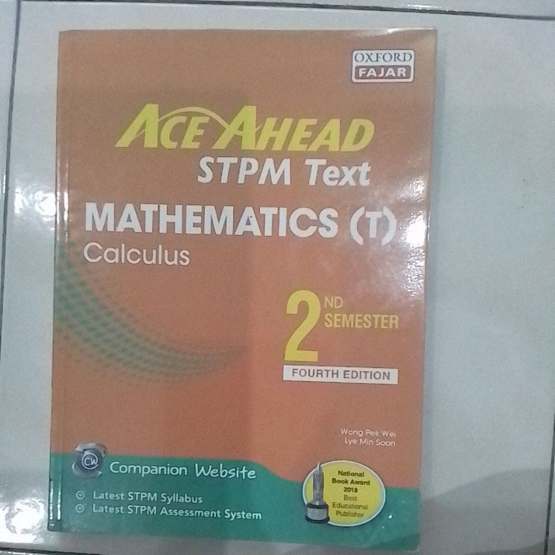 Mathematics T Textbook Oxford Fajar Ace Ahead Stpm Sem Shopee Malaysia