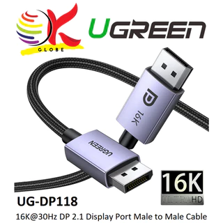 UGreen DisplayPort 2.1 Male to Male 16K Braided Cable (1M) main image 0