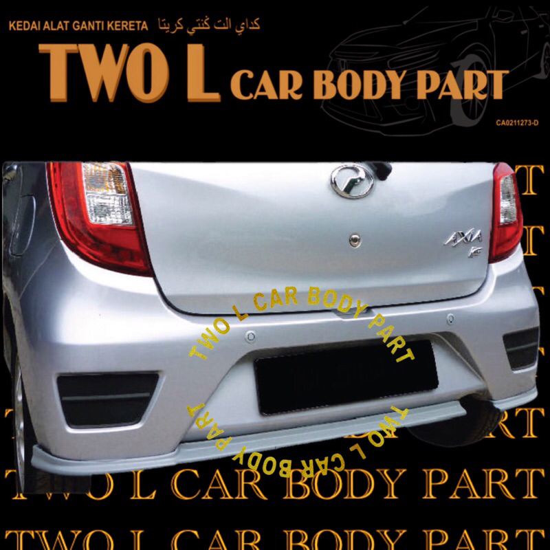 Perodua Axia Diffuser Rear Bottom Line bodykit pu material | Shopee ...