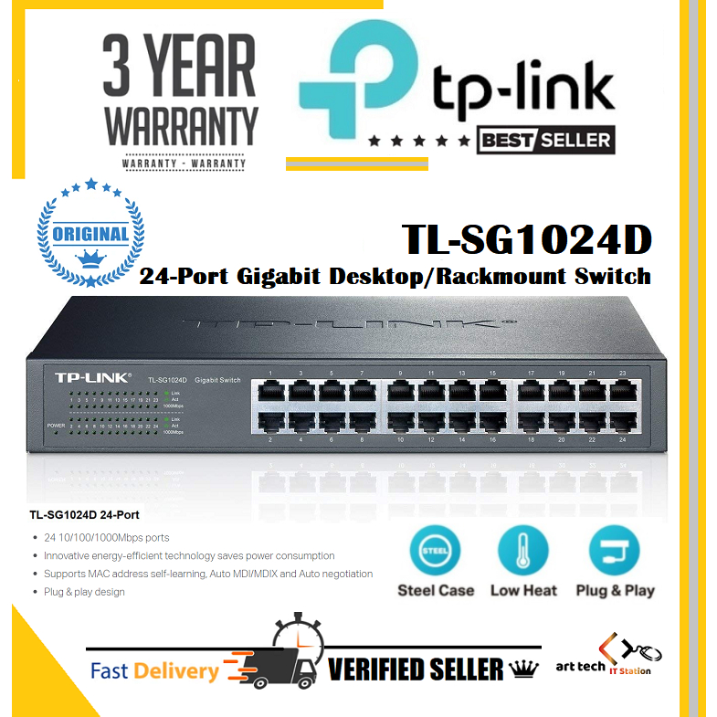 TP-LINK TL-SG1024D 24-Port / TL-SG1016D 16-Port Gigabit Rackmount // TL ...