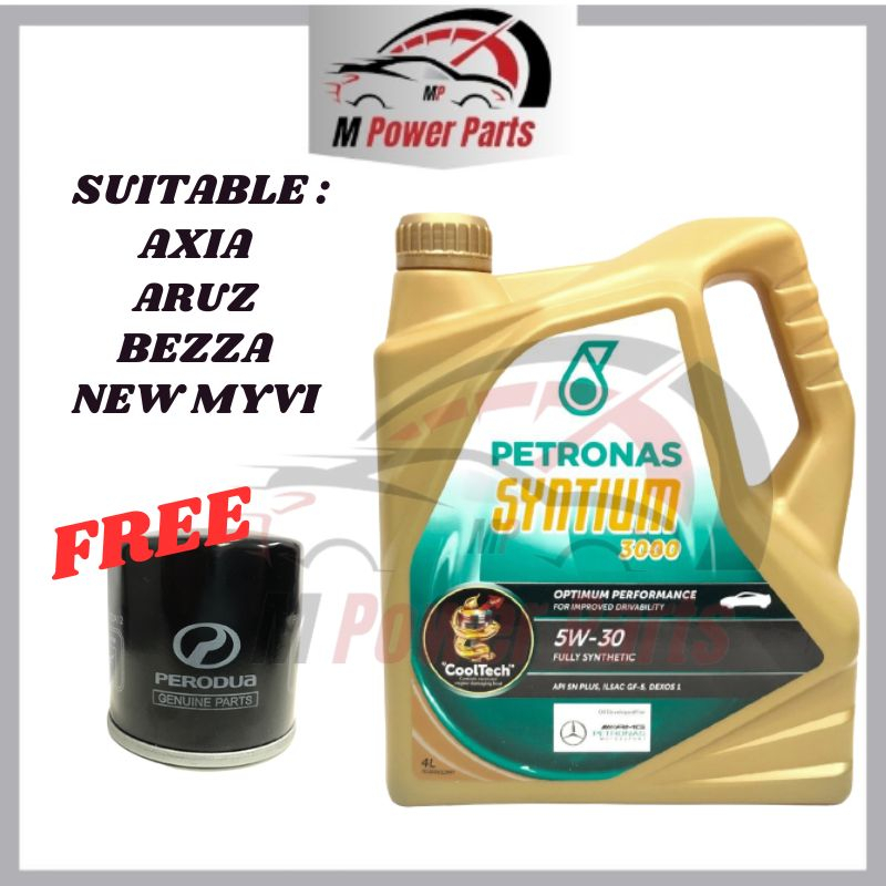 PETRONAS Syntium 3000 5w 30 Minyak Enjin Kereta Fully Synthetic Minyak