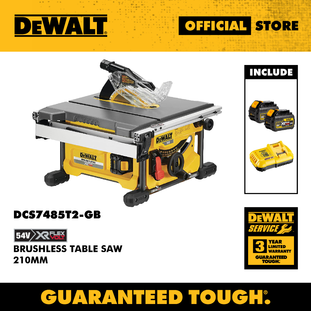 Combo Package Dewalt DCS7485T2 GB 54V Brushless 210mm Table Saw DCS355N XJ DCW210N XJ DW055PL Shopee Malaysia