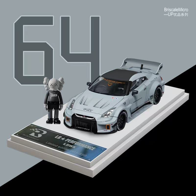 BriScale Micro 1/64 LBWK R35 GT-R Silhouette 35GT-RR - Combat Grey ...