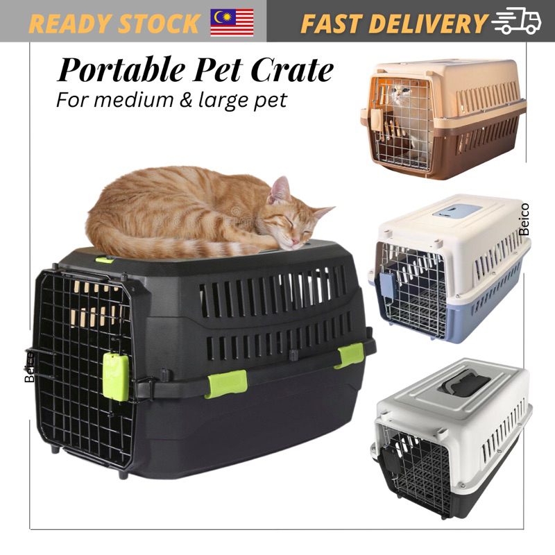 Pet Porter HeavyDuty Pet Carrier 2Door Easy Load Cat & Dog Kennel