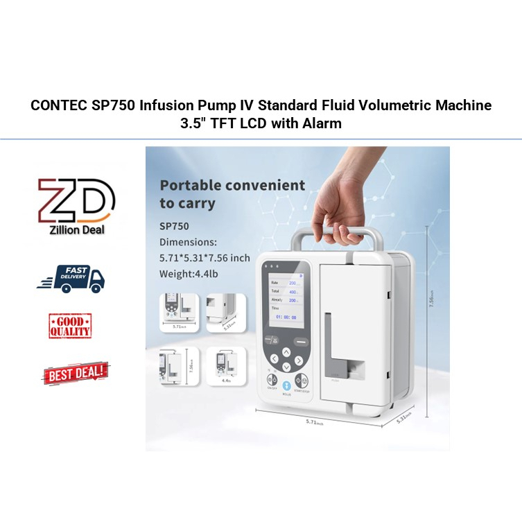 CONTEC SP750 Infusion Pump IV Standard Fluid Volumetric Machine 3.5