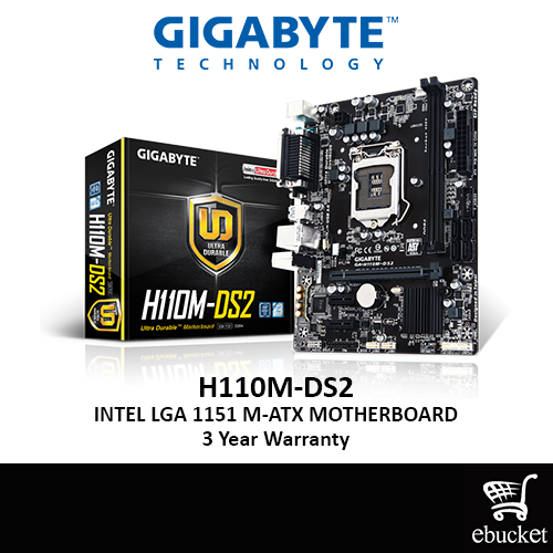 GIGABYTE H110MDS2 (LGA 1151) INTEL 7TH GEN CPU MATX MOTHERBOARD