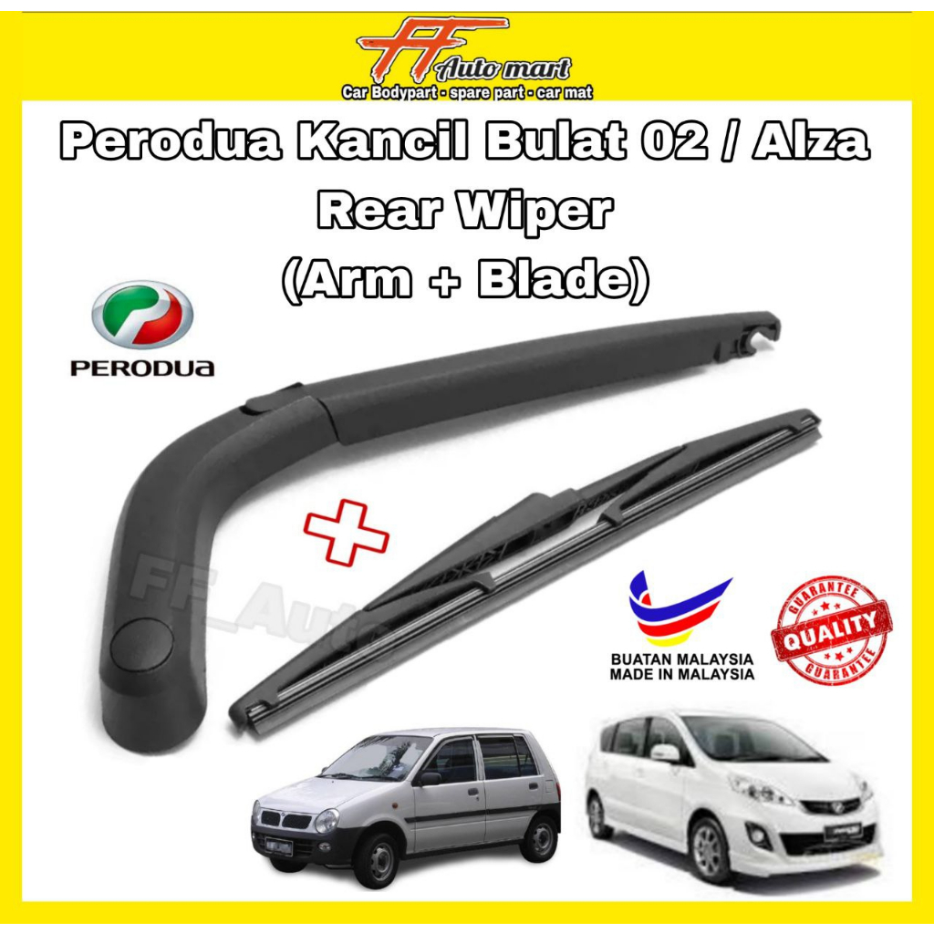 Perodua kancil Bulat / Alza Rear Wiper With Wiper Arm Wiper Belakang Kancil Bulat / Alza