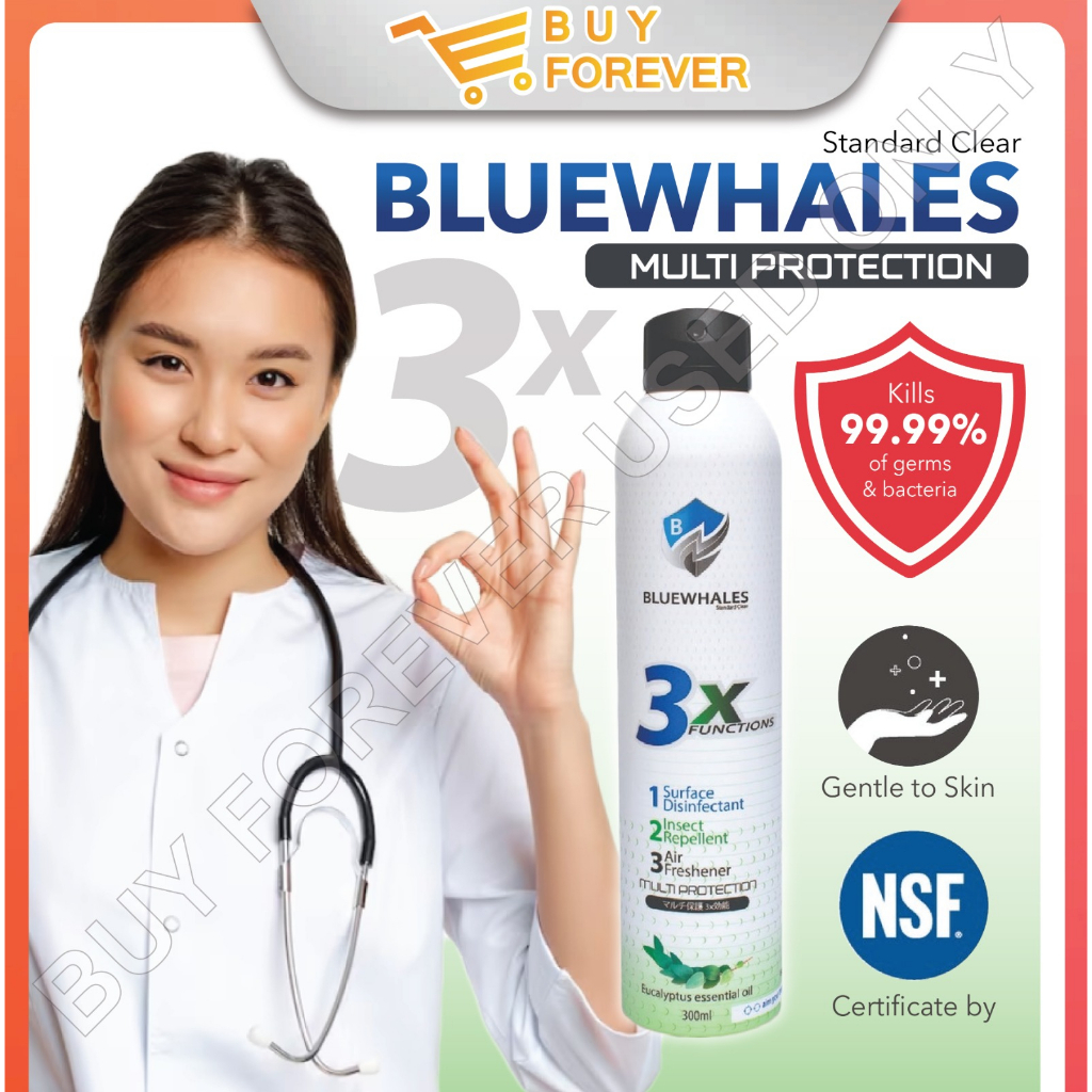3in1 Disinfect Spray | BLUEWHALES 3X (300ml) | Disinfectant, Insect ...