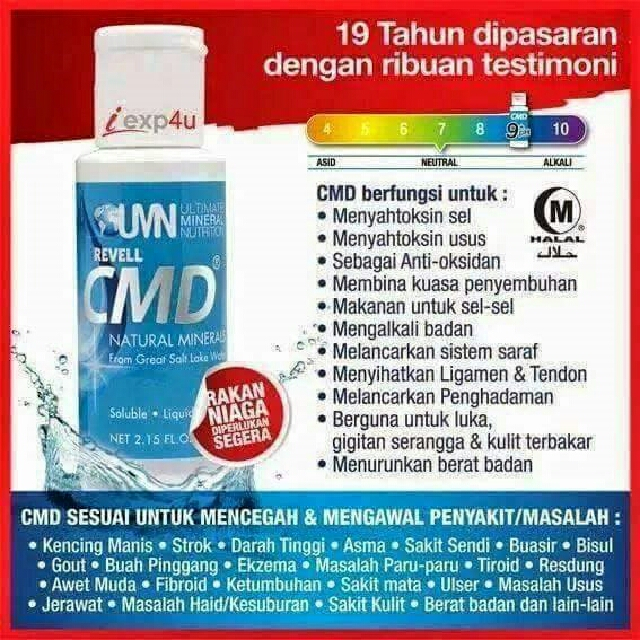 CMD 60ml Original 72 jenis mineral (1000 DROPS) REVELL MINERAL LIFE