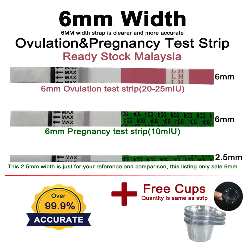 30pcs 6mm Ovulation OPK & Pregnancy Test Strip UPT Kit Shopee Malaysia