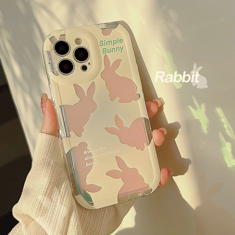 Rabbits IPhone 11 12 13 14 Pro Max Transparent Cute Case Girl Animal ...