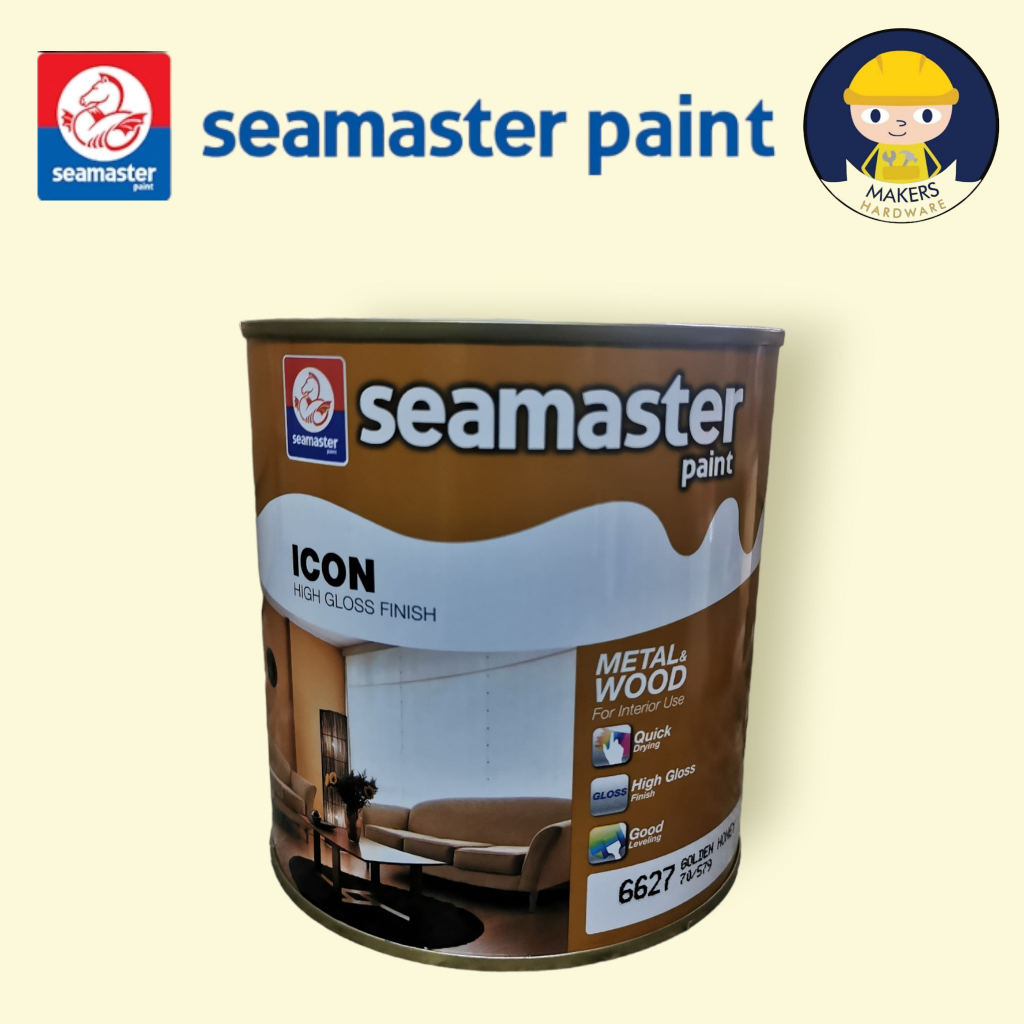 1L SEAMASTER ICON HIGH GLOSS PAINT / CAT BESI KAYU / PAINT FOR METAL ...