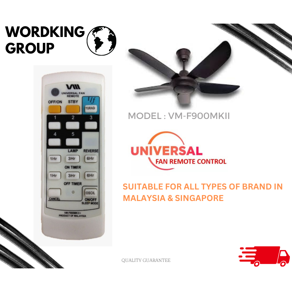 UNIVERSAL CEILING FAN REMOTE CONTROL VM-F900MKII | Shopee Malaysia