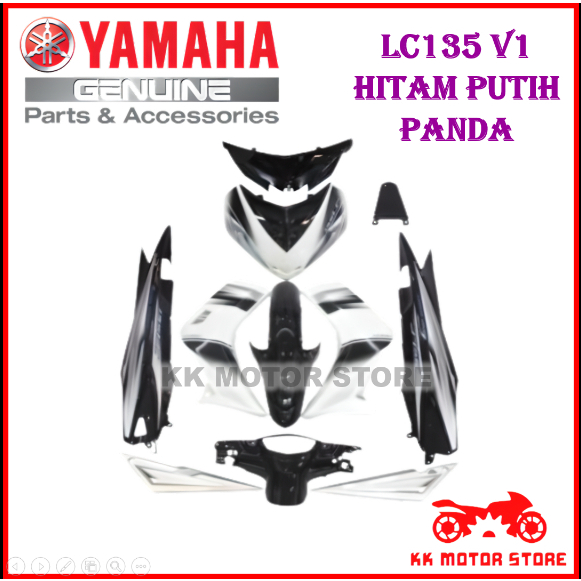 Original Hly Cover Set Body Set Yamaha Lc V Hitam Putih