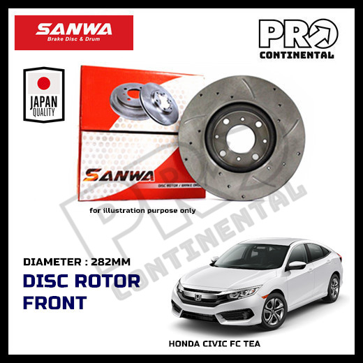 SANWA SPORT JAPAN HONDA CIVIC FC TEA 2016-2021 FRONT DRILLED SLOTTED ...