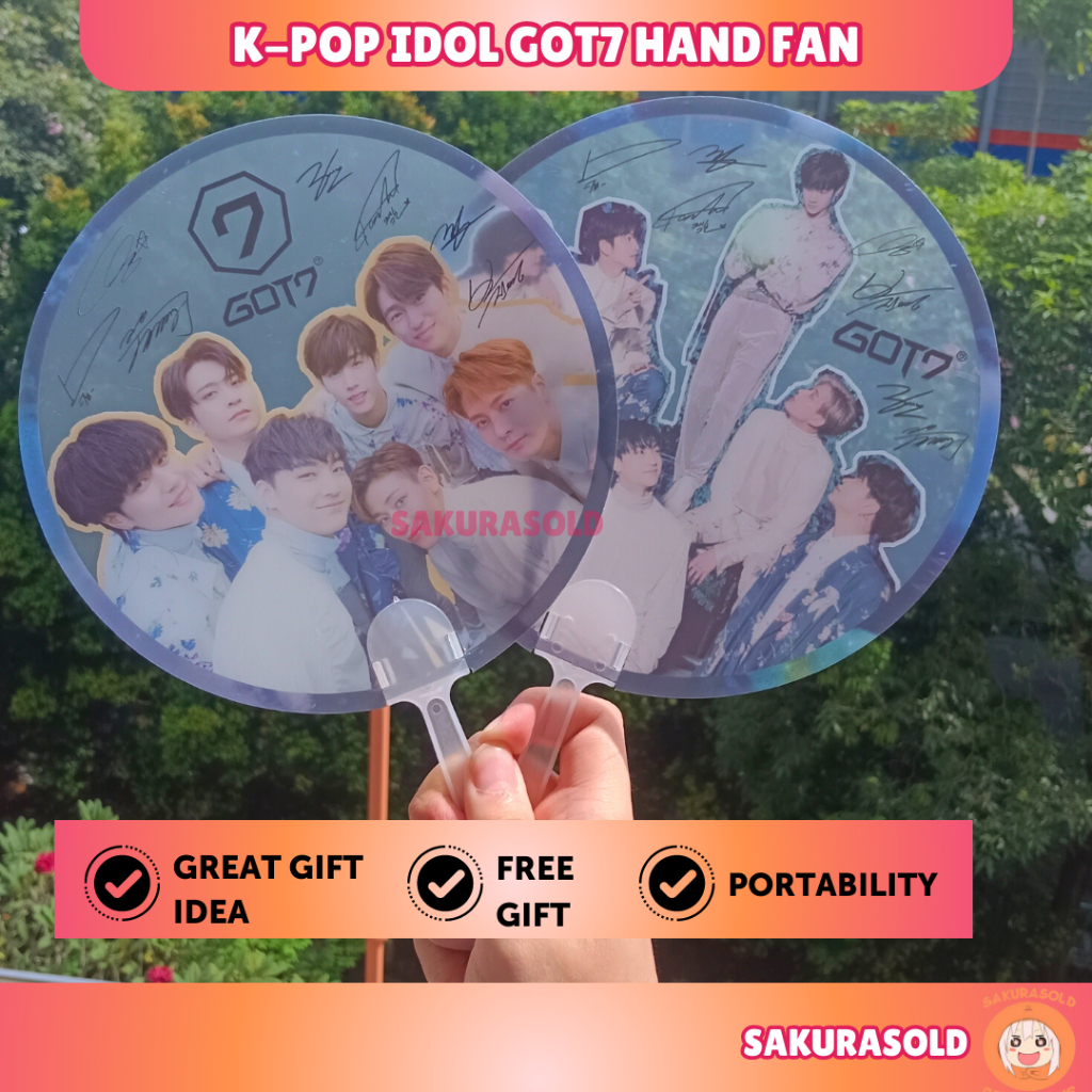 Got7 Hand Fan K Pop Idol Fans GOT 7 Idol Group Got 7 Fan Korean Idol Hand Fan Handfan GOT7 Hand