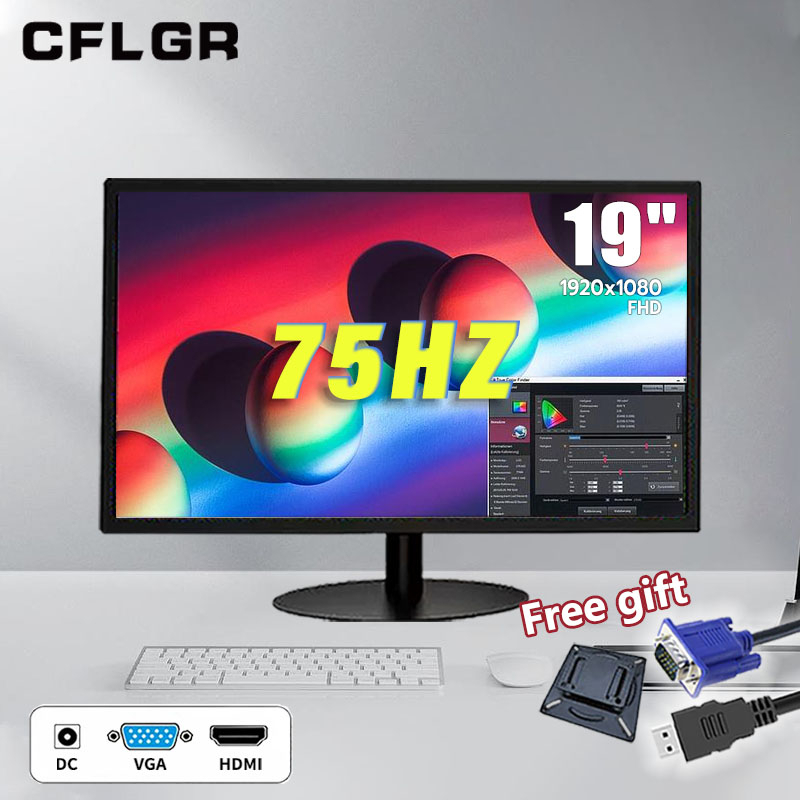 19inch Gaming Monitor 178 Degree Low Blue Light Eye Protection Computer ...