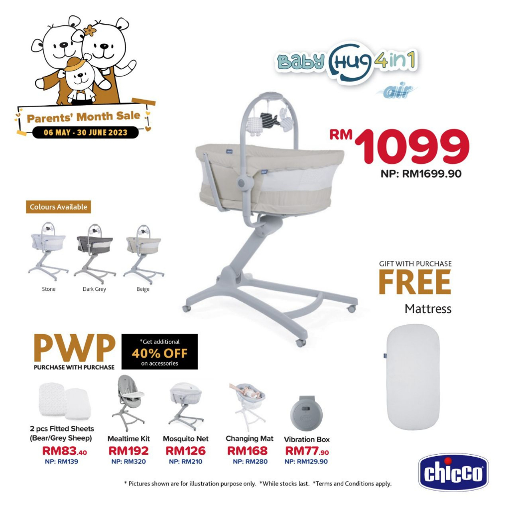 Chicco Hug 4 In 1 Air Crib | Shopee Malaysia