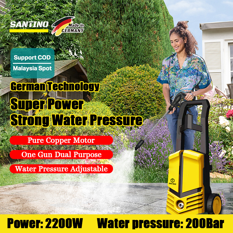 SANTINO Water Jet [2200W/200Bar] Portable Water Jet High Pressure Water