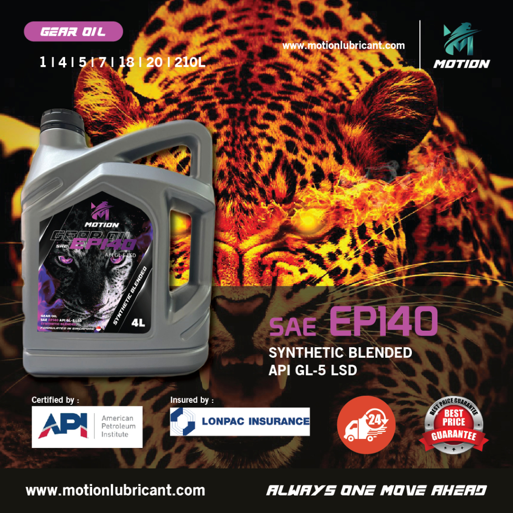 MOTION Manual Transmission GEAR OIL FLUID EP140 4L API GL5LSD Minyak