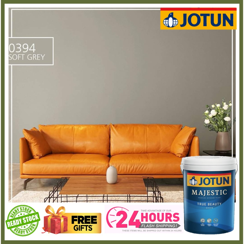 Jotun 15l 0394 Soft Grey Majestic True Beauty Sheen Cat Dalam Kilatcat Rumahcat Boleh Cuci 0451