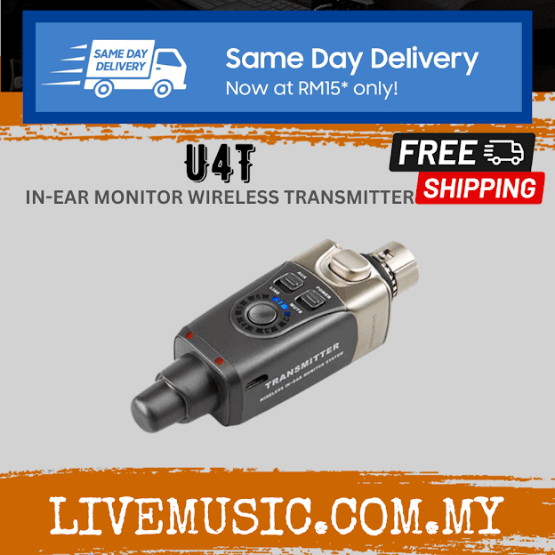 Xvive U4T Wireless Transmitter System for U4 In Ear Monitor Headphones