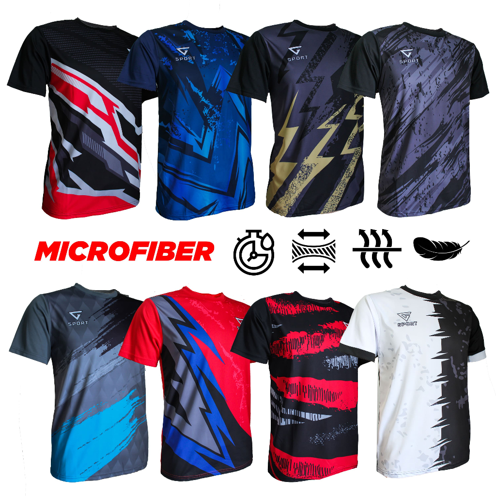(HARGA BOOM) UNISEX ADULT MICROFIBER ROUND NECK SPORT T-SHIRT / BAJU ...