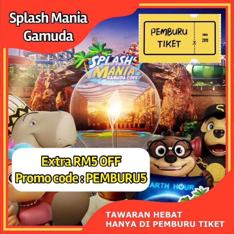 [YEAR END SALE + RM5 OFF Code PEMBURU5 ] Splash Mania Gamuda Cove